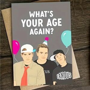 Blink 182 Inspired Birthday Card